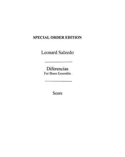 Diferencias, op. 95 — Leonard Salzedo