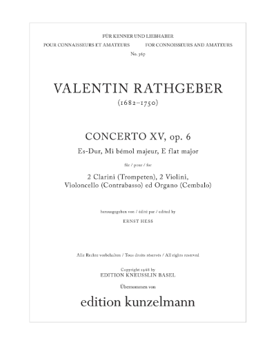 Concerto No. 15 in E-flat major, op. 6 — Valentin Rathgeber