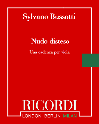 Nudo disteso — Sylvano Bussotti