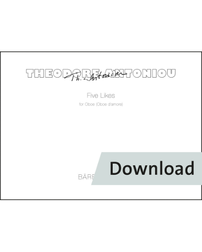 Five Likes for Oboe solo (Oboe d'amore) — Theodore Antoniou