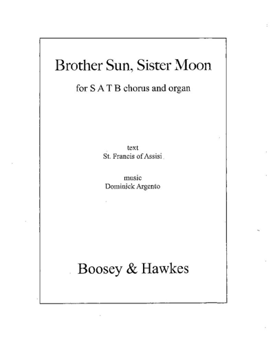 Brother Sun, Sister Moon — Dominick Argento