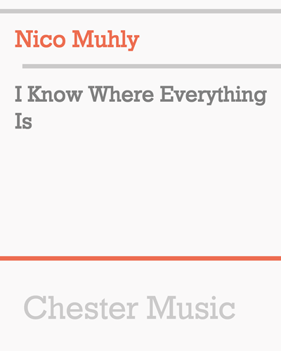 I Know Where Everything Is — 尼科·穆利