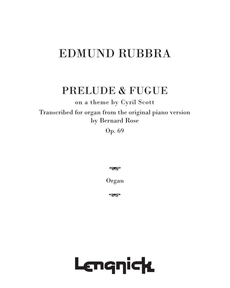 Prelude & Fugue, op. 69 — 埃德蒙·鲁布拉