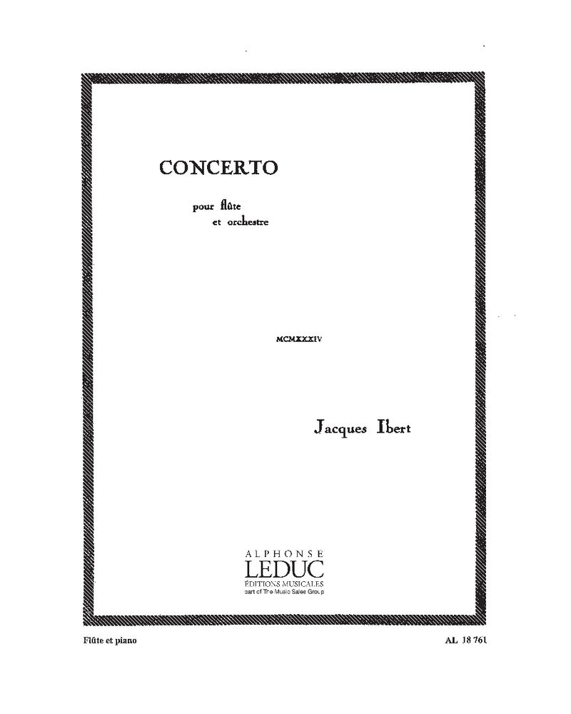 Concerto pour flûte et orchestra — 雅克·伊贝尔