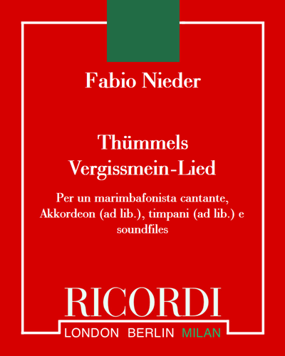 Thümmels Vergissmein-Lied — Fabio Nieder