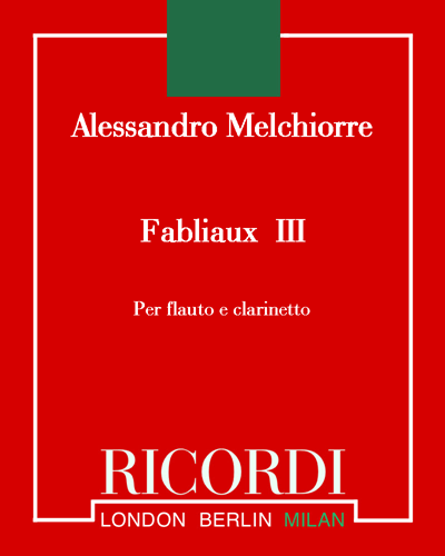 Fabliaux III — Alessandro Melchiorre