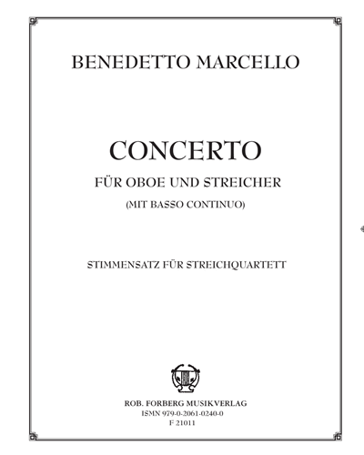 Concerto for Oboe and Strings (with Basso Continuo) — 马尔切洛