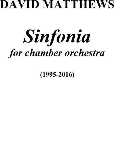 Sinfonia, op. 67 — David Matthews