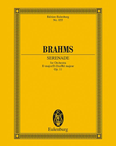 Serenade in D major, op. 11 — 勃拉姆斯