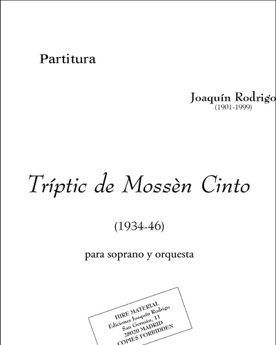 Triptic de Mossèn Cinto — 罗德里戈