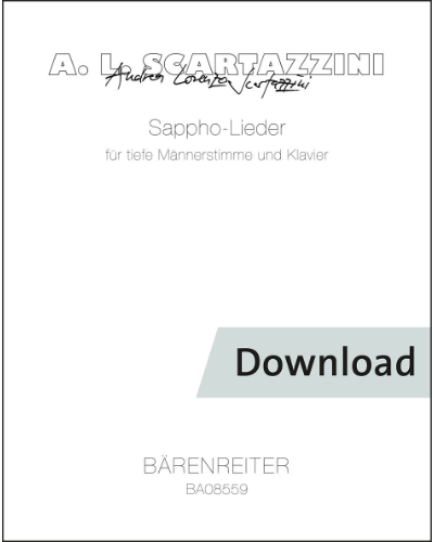 Sappho Lieder for solo bass voice and piano — Andrea Lorenzo Scartazzini