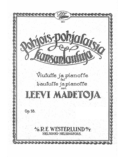 North Ostrobothnian Folk Songs, op. 18 — 莱维·马代托亚