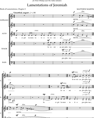 Lamentations of Jeremiah — Matthew Martin