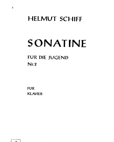 Sonatina for Children, No. 2 — Helmut Schiff