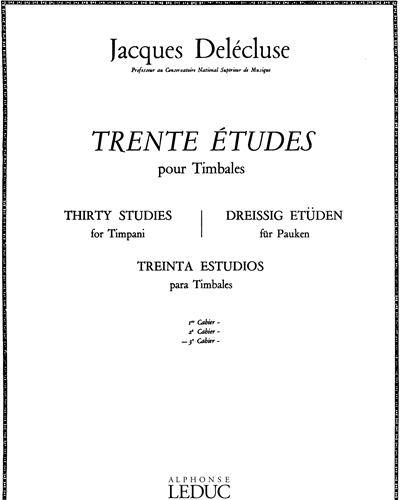 30 Études pour timbales, Vol. 3 — Jacques Delécluse