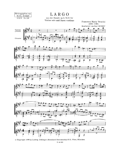 Largo in D major, op. 2/6 — Francesco Maria Veracini