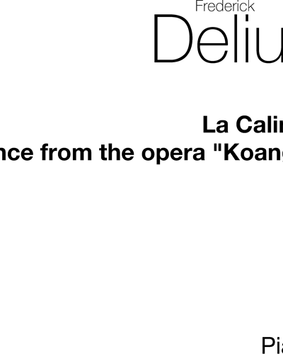 La Calinda (Dance from the Opera 'Koanga') — 戴留斯
