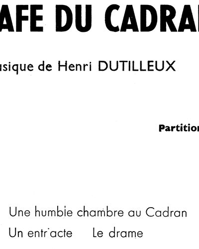 Le Cafe Du Cadran — 迪蒂耶