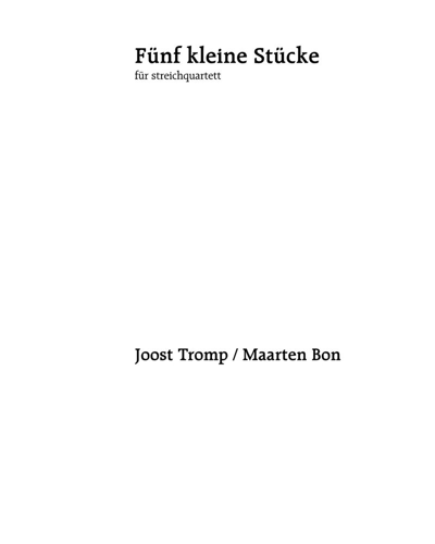 Five Easy Pieces — Maarten Bon