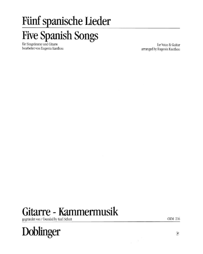 Five Spanish Songs — Eugenia Kanthou