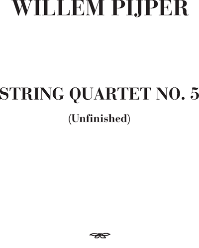 String quartet n. 5 — Willem Pijper