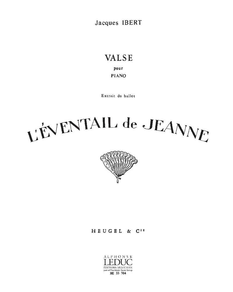 Valse from 'L'éventail de Jeanne' — 雅克·伊贝尔
