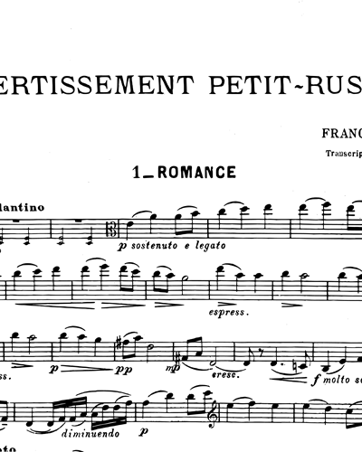 Divertissement Petit-russien No. 3 — Francis Casadesus