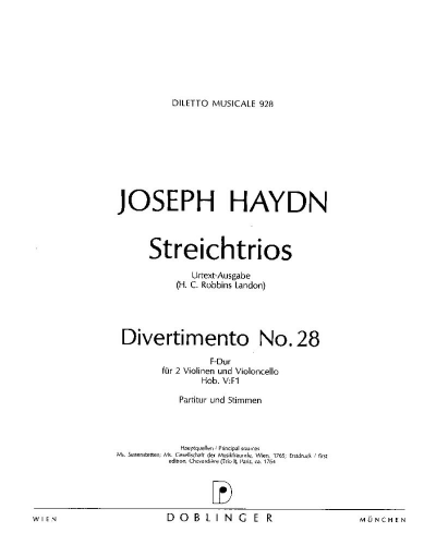 String Trio No. 28 in F major, Hob. V:F1 — 海顿