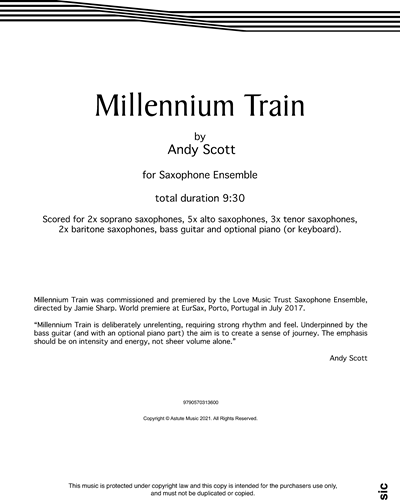 Millienium Train (saxophone ensemmble) — Andy Scott