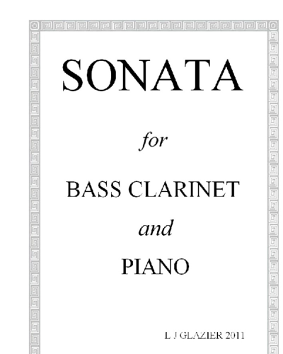 Sonata for Bass Clarinet and Piano — Laurence Glazier