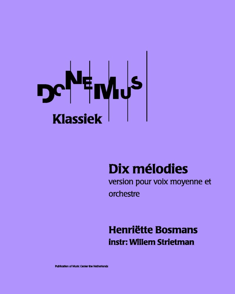 Ten Melodies — Henriëtte Bosmans