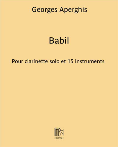 Babil — Georges Aperghis