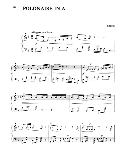 Polonaise in A-flat major 'Military', op. 40 No. 1 — 肖邦
