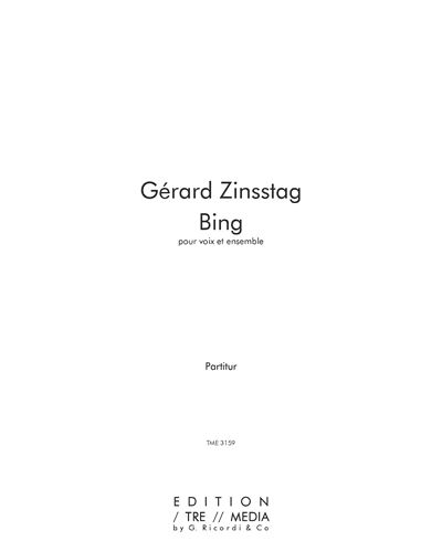 Bing — Gérard Zinsstag