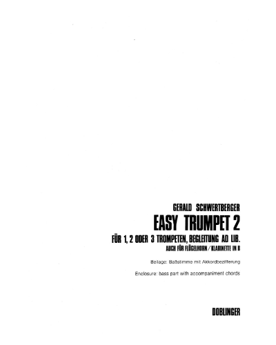 Easy Trumpet, Book 2 — Gerald Schwertberger