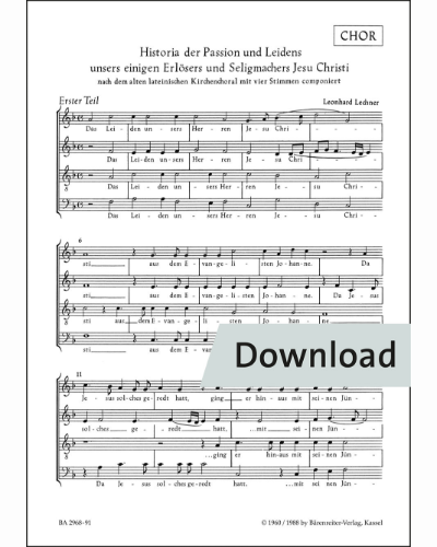 Historia der Passion und des Leidens unseres einigen Erlösers und Seligmachers Jesu Christi — Leonhard Lechner
