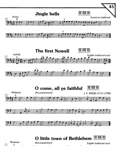"Jingle Bells" & "The First Nowell" & "O Come All Ye Faithful" & "O Little Town Of Bethlehem" — Traditional
