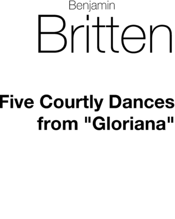 Choral Dances from 'Gloriana' — Benjamin Britten