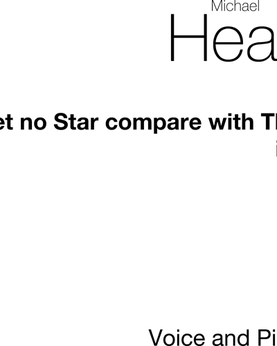 O Let No Star Compare with Thee (in F) — Michael Head