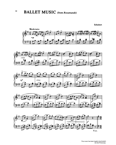 Ballet Music (from 'Rosamunde') — 舒伯特