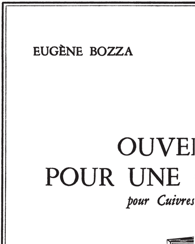 Ouverture pour une Cérémonie — 欧仁·博扎