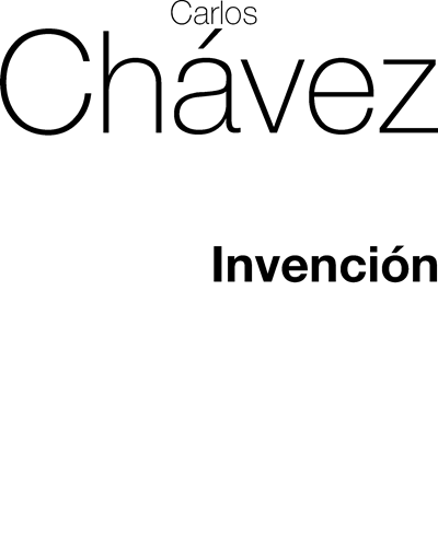 Invención para Piano — Carlos Chávez