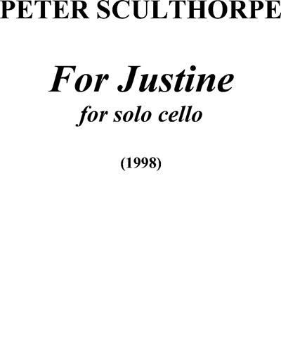 For Justine, W279 — Peter Sculthorpe