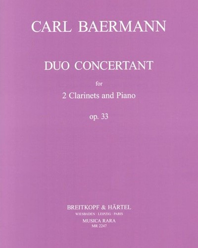 Duo concertant, op. 33 — Karl Baermann