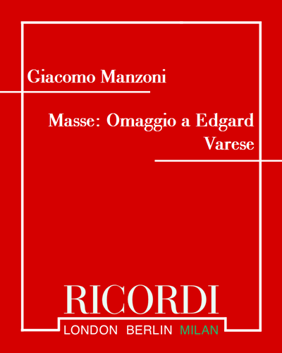 Masse: Omaggio a Edgard Varese — 贾科莫·曼佐尼