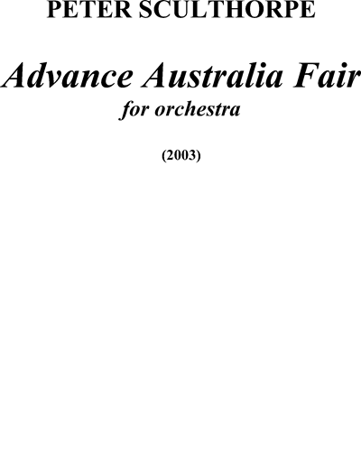 Advance Australia Fair — Peter Sculthorpe