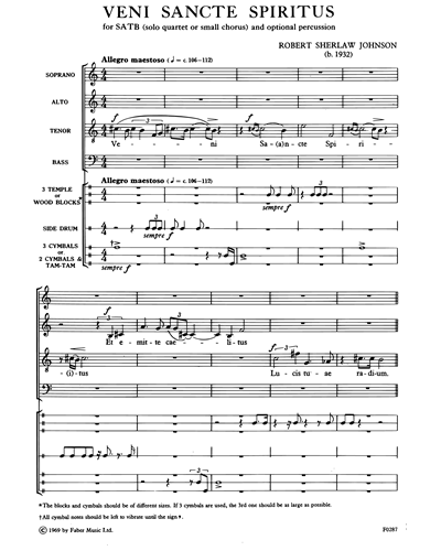 Veni Sancte Spiritus — Robert Sherlaw Johnson