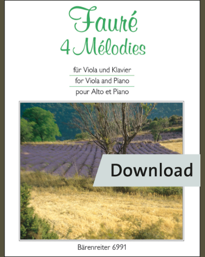 4 Melodies for Viola and Piano — Gabriel Fauré