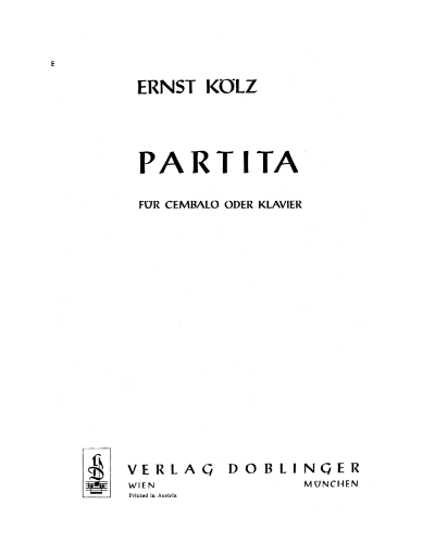 Partita — Ernst Kölz