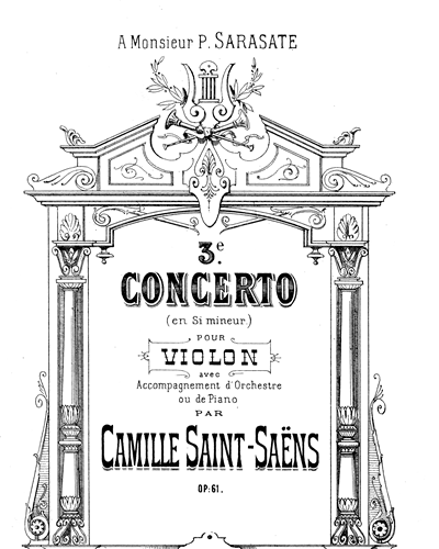 Violin Concerto, op. 61 No. 3 — 圣-桑